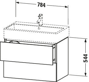 Duravit L-Cube Vanity unit wall-mounted