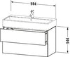Duravit L-Cube Vanity unit wall-mounted