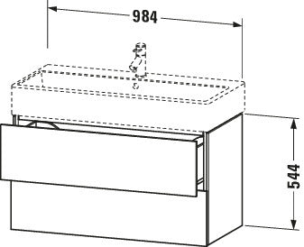 Duravit L-Cube Vanity unit wall-mounted