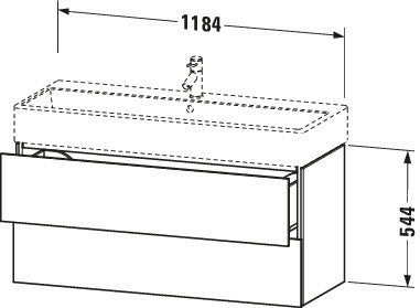 Duravit L-Cube Vanity unit wall-mounted