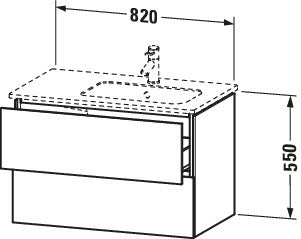 Duravit L-Cube Vanity unit wall-mounted