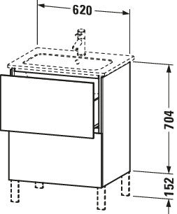 Duravit L-Cube Vanity unit floorstanding