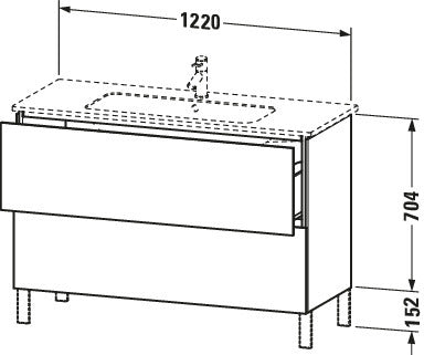 Duravit L-Cube Vanity unit floorstanding