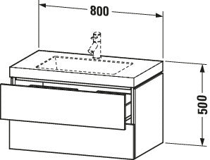 Duravit L-Cube c-bonded set wall-mounted