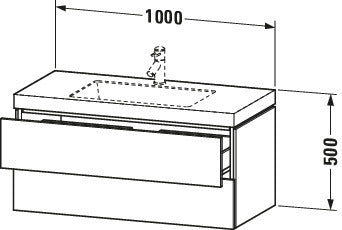 Duravit L-Cube c-bonded set wall-mounted