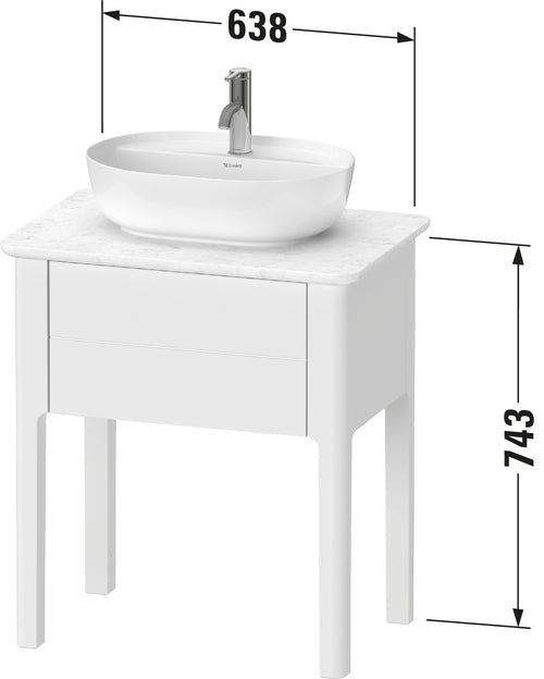 Duravit Luv Console vanity unit floorstanding