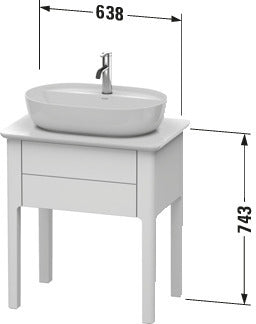 Duravit Luv Console vanity unit floorstanding