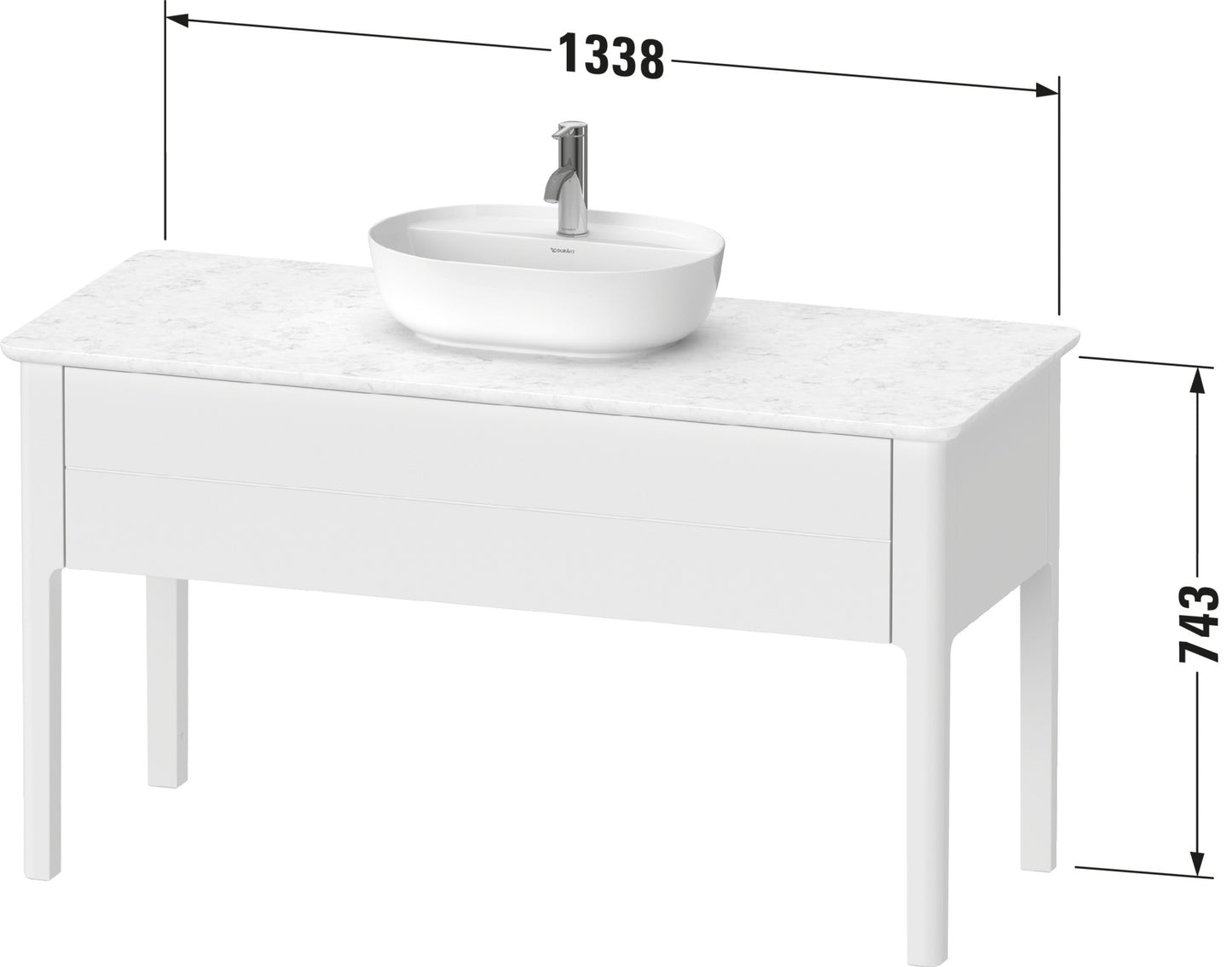 Duravit Luv Console vanity unit floorstanding