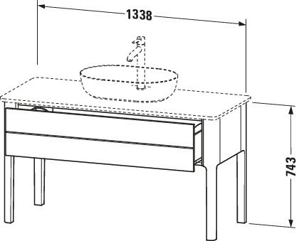 Duravit Luv Console vanity unit floorstanding