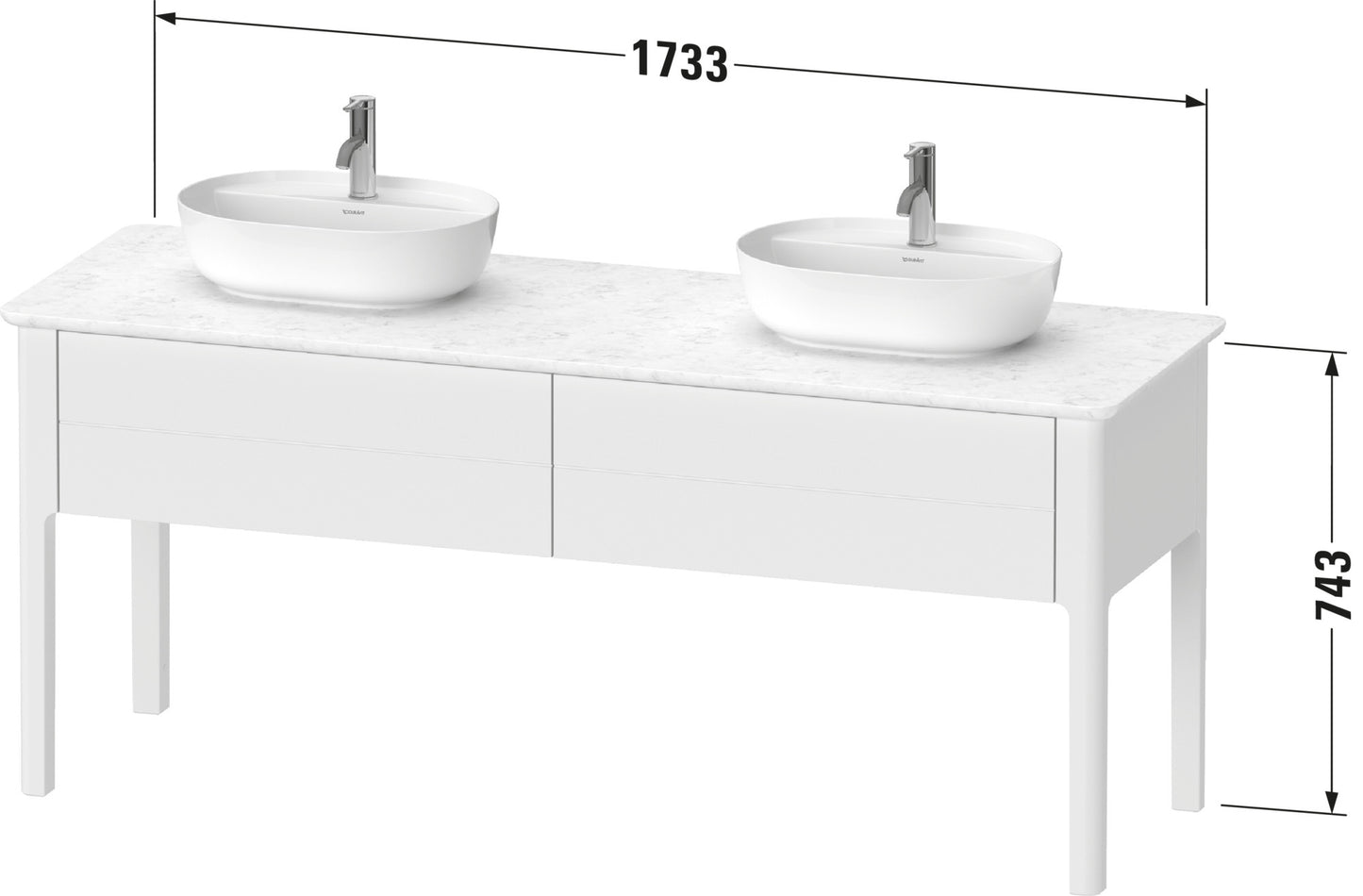 Duravit Luv Console vanity unit floorstanding