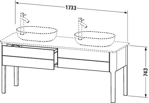 Duravit Luv Console vanity unit floorstanding
