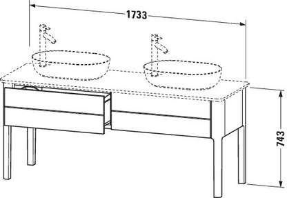 Duravit Luv Console vanity unit floorstanding