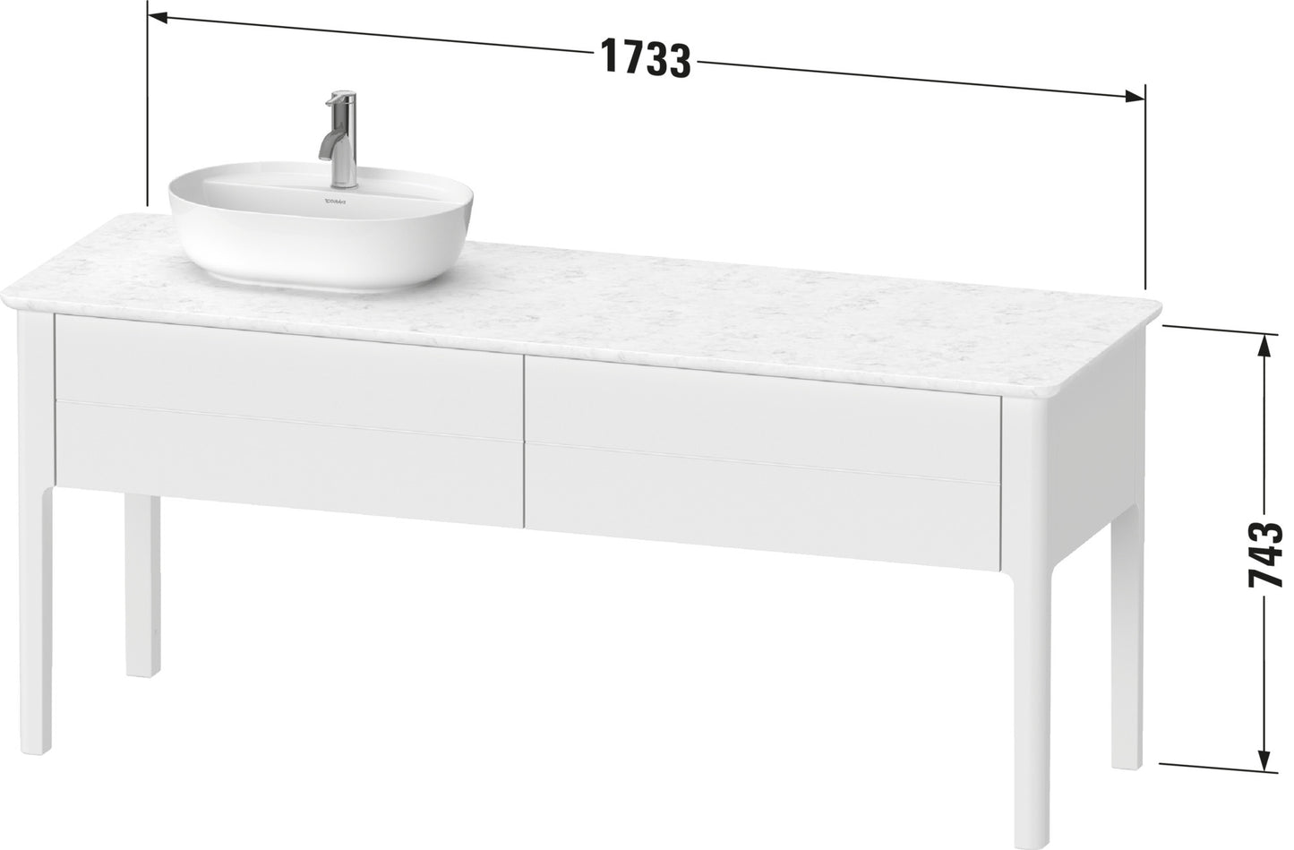 Duravit Luv Console vanity unit floorstanding