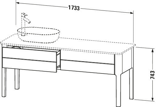 Duravit Luv Console vanity unit floorstanding