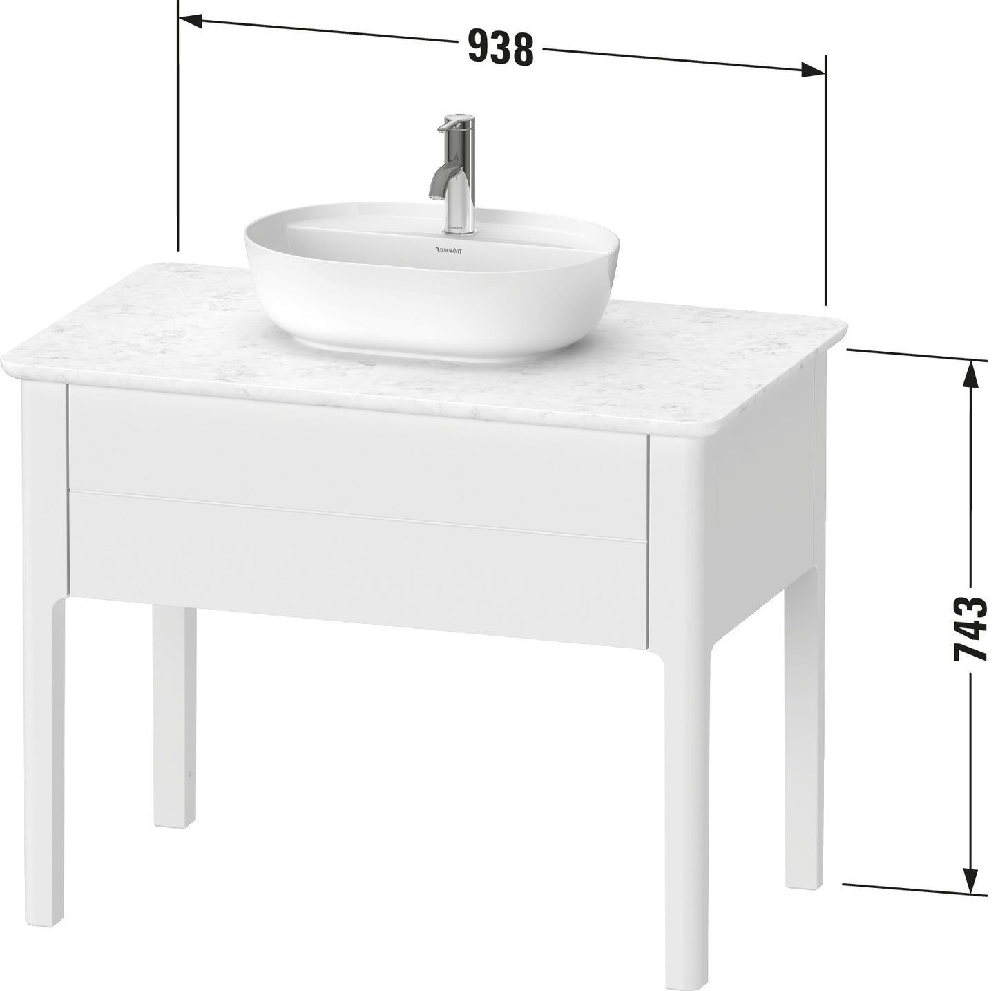 Duravit Luv Console vanity unit floorstanding