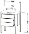 Duravit Luv Console vanity unit floorstanding