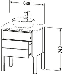 Duravit Luv Console vanity unit floorstanding