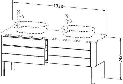 Duravit Luv Console vanity unit floorstanding
