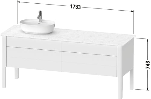 Duravit Luv Console vanity unit floorstanding