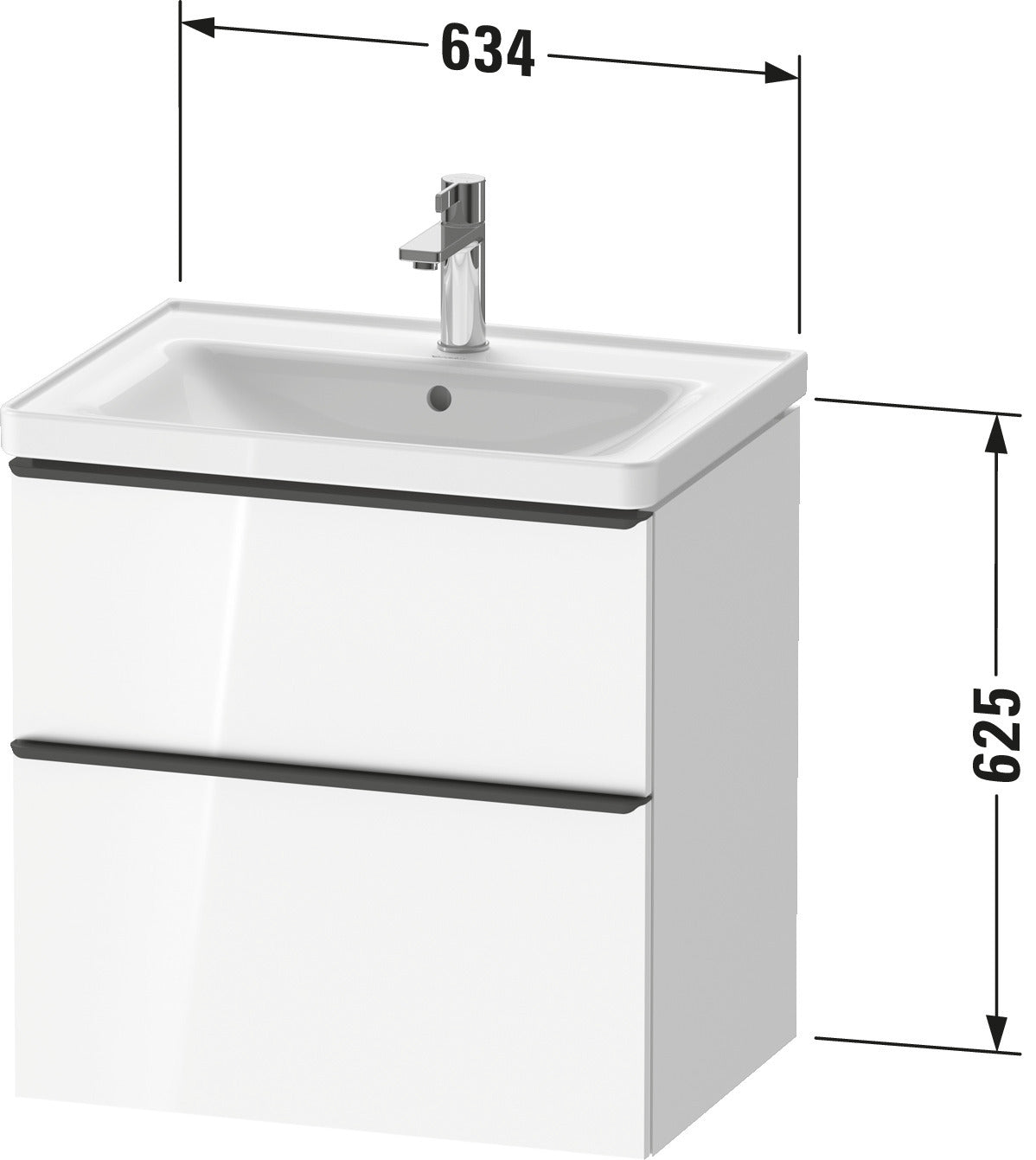 Duravit D-Neo Vanity unit wall-mounted