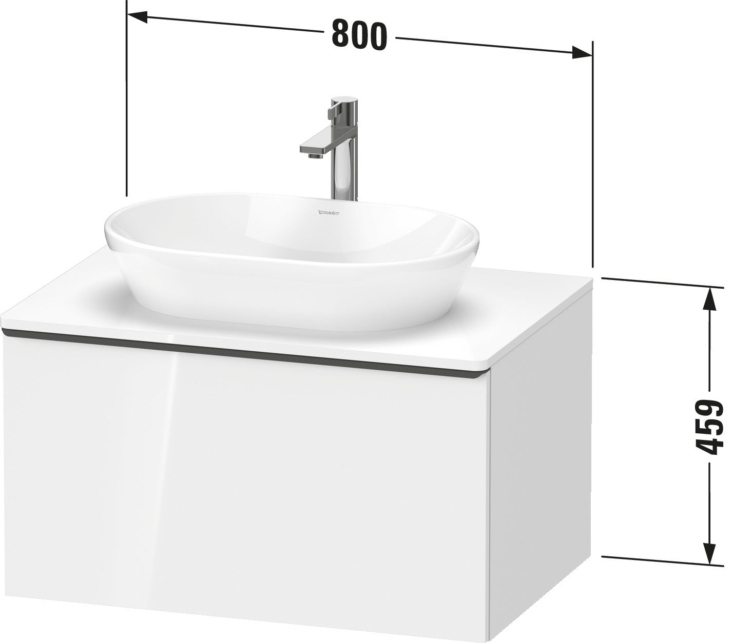 Duravit D-Neo Console vanity unit wall-mounted