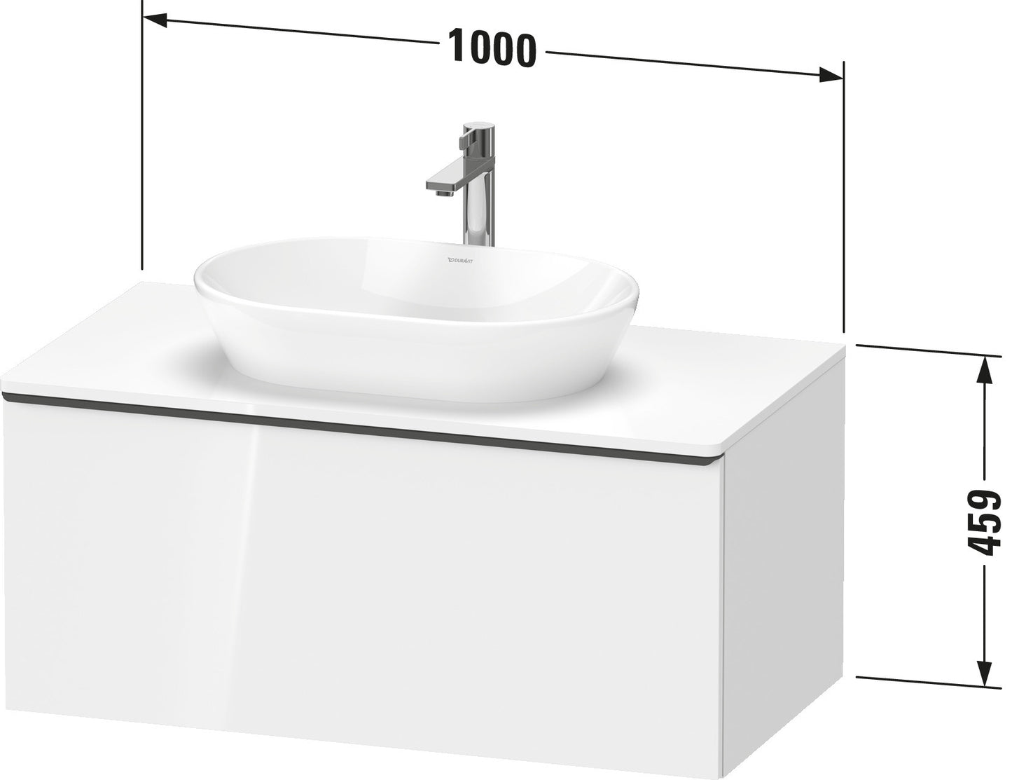 Duravit D-Neo Console vanity unit wall-mounted
