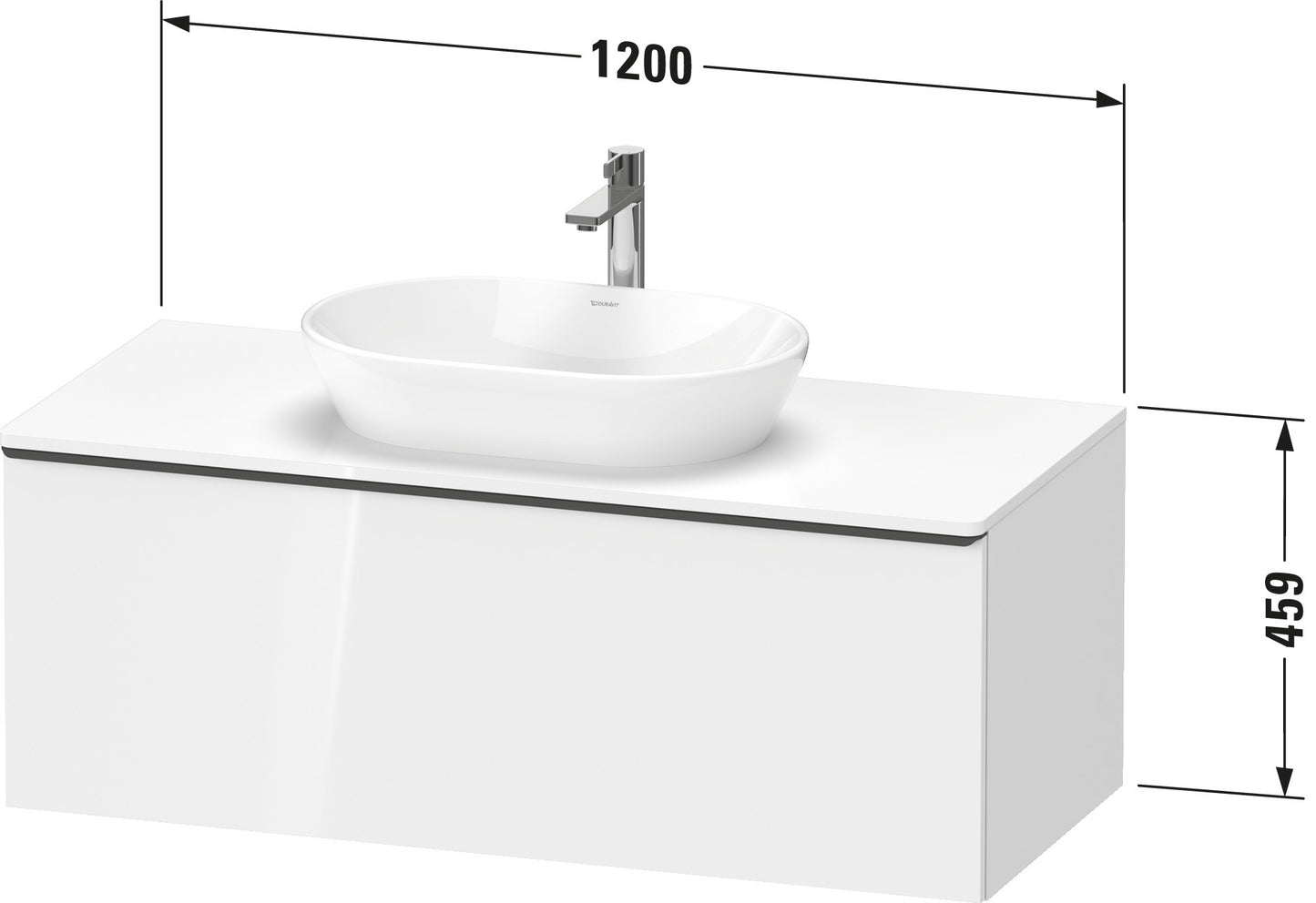 Duravit D-Neo Console vanity unit wall-mounted