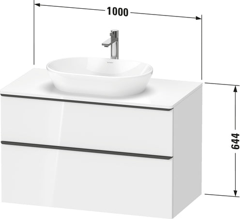 Duravit D-Neo Console vanity unit wall-mounted