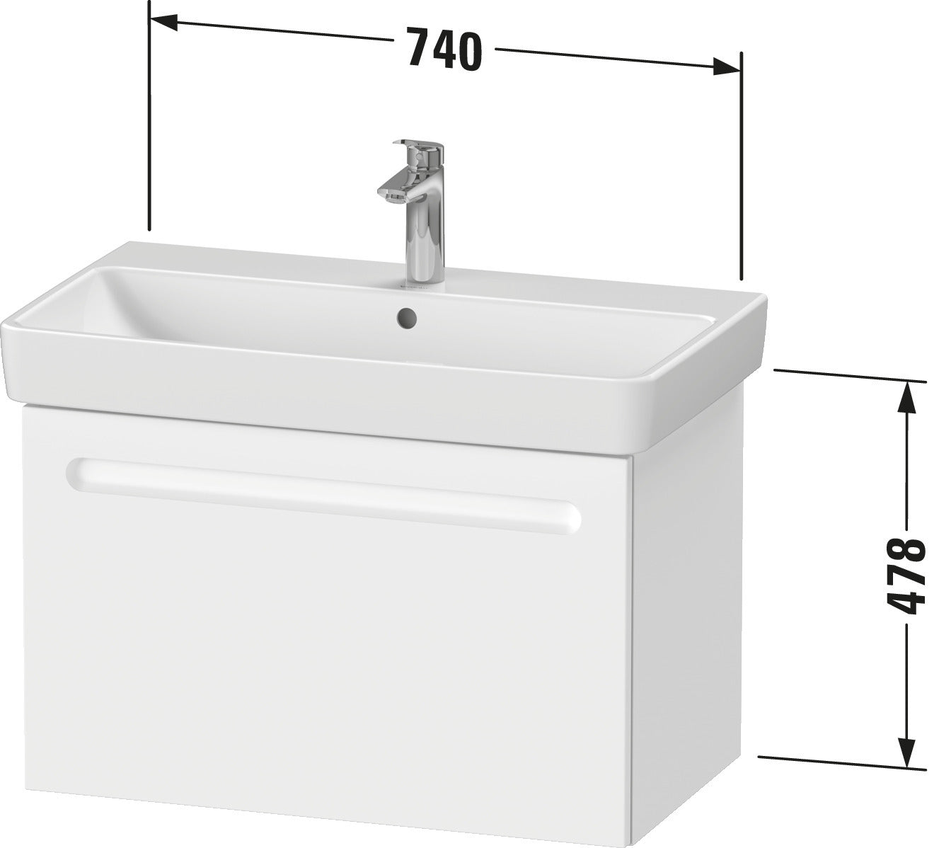 Duravit Duravit No.1 Vanity unit wall-mounted
