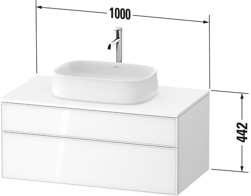 Duravit Zencha Console vanity unit wall-mounted