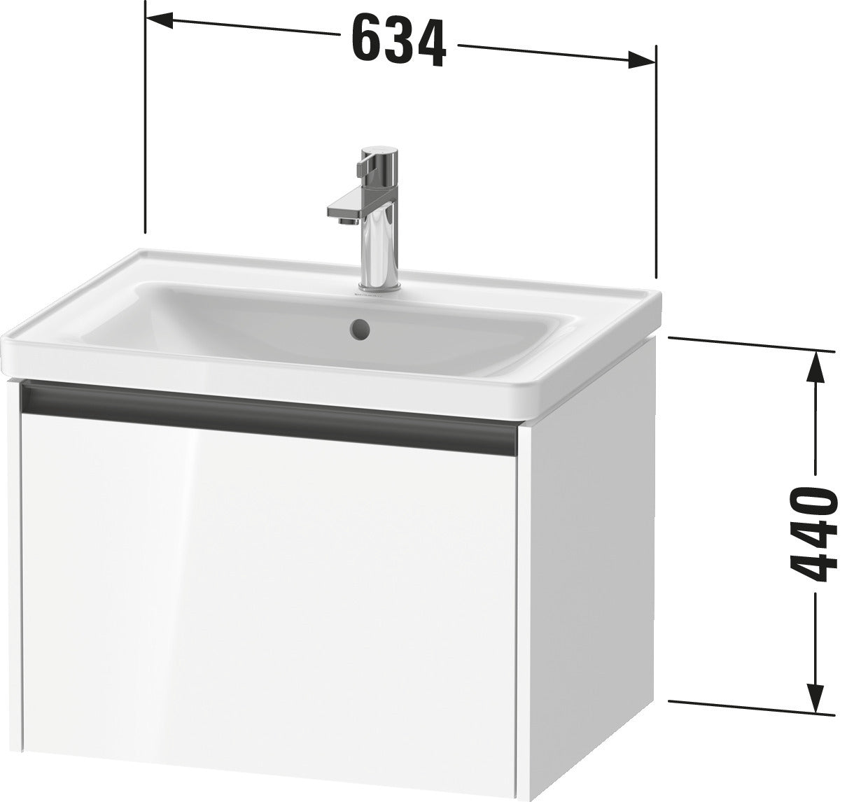 Duravit Ketho.2 Vanity unit wall-mounted