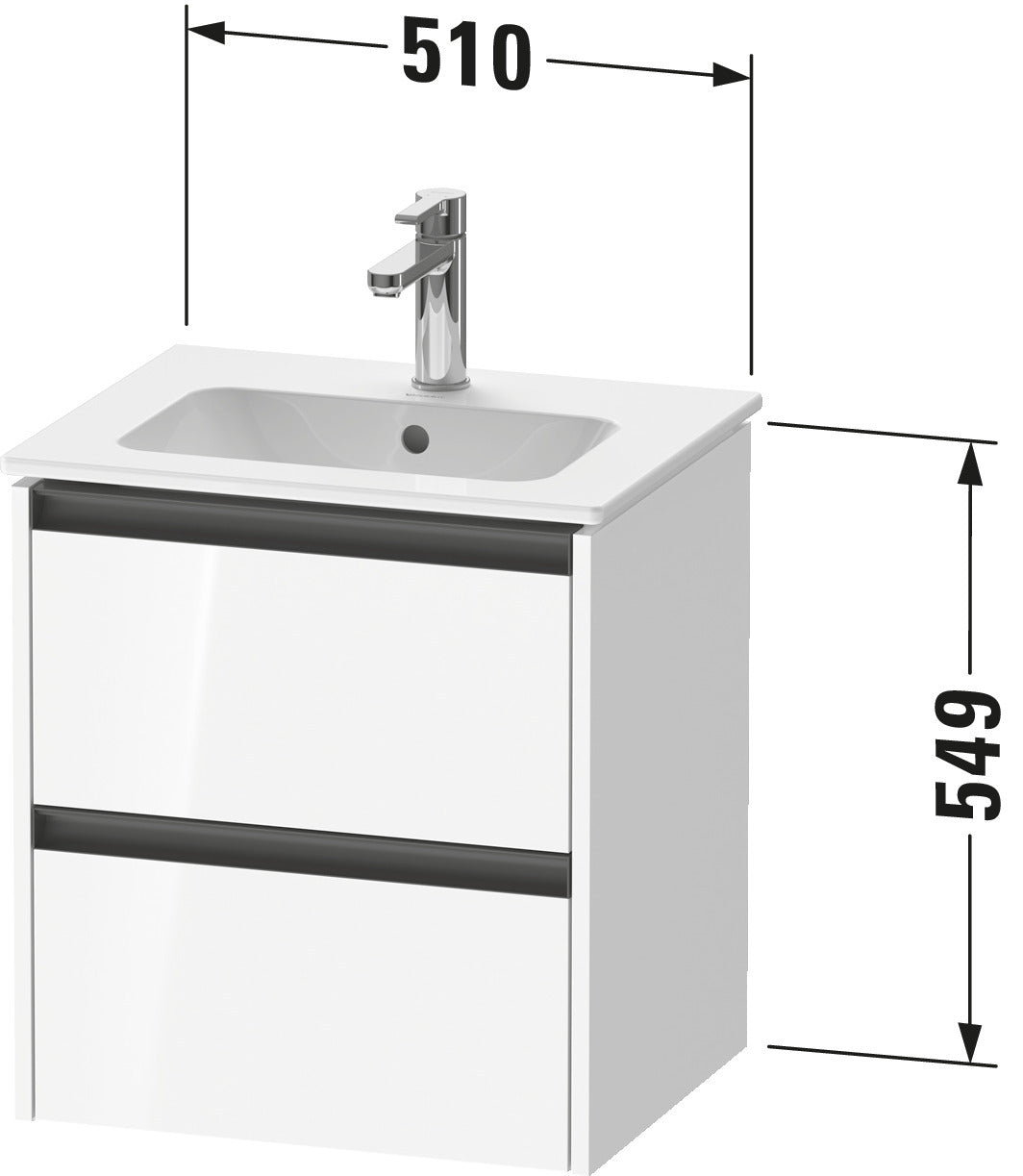 Duravit Ketho.2 Vanity unit wall-mounted