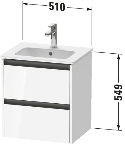 Duravit Ketho.2 Vanity unit wall-mounted