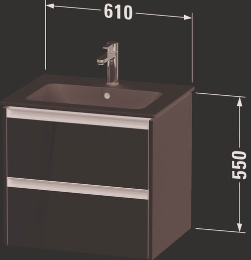 Duravit Ketho.2 Vanity unit wall-mounted