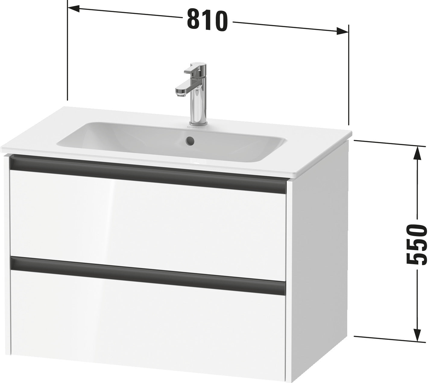 Duravit Ketho.2 Vanity unit wall-mounted