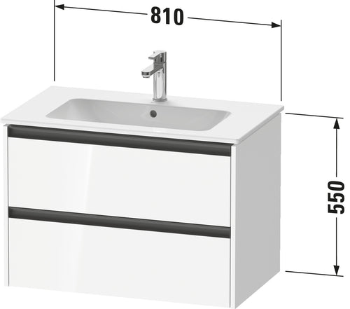 Duravit Ketho.2 Vanity unit wall-mounted