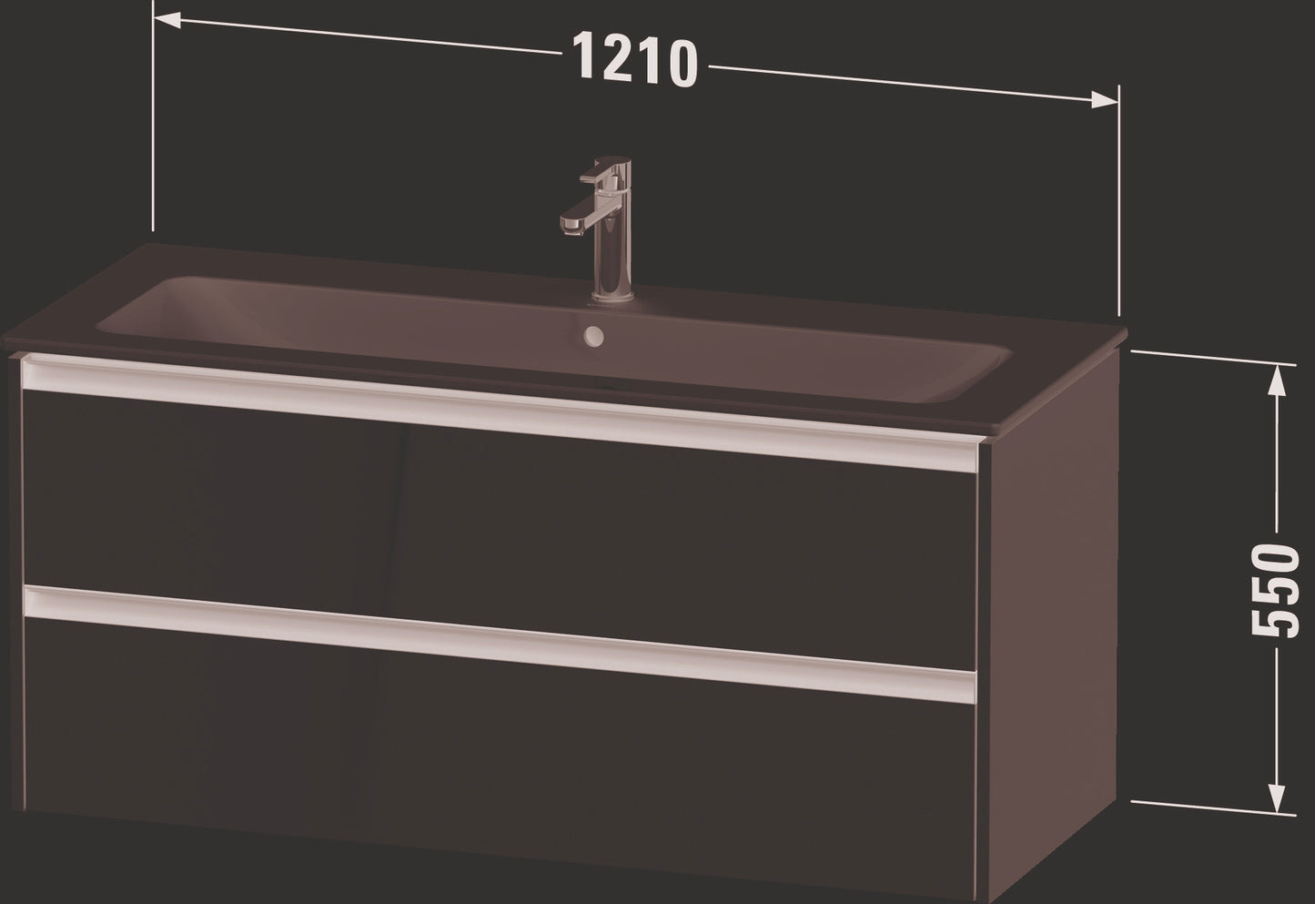 Duravit Ketho.2 Vanity unit wall-mounted