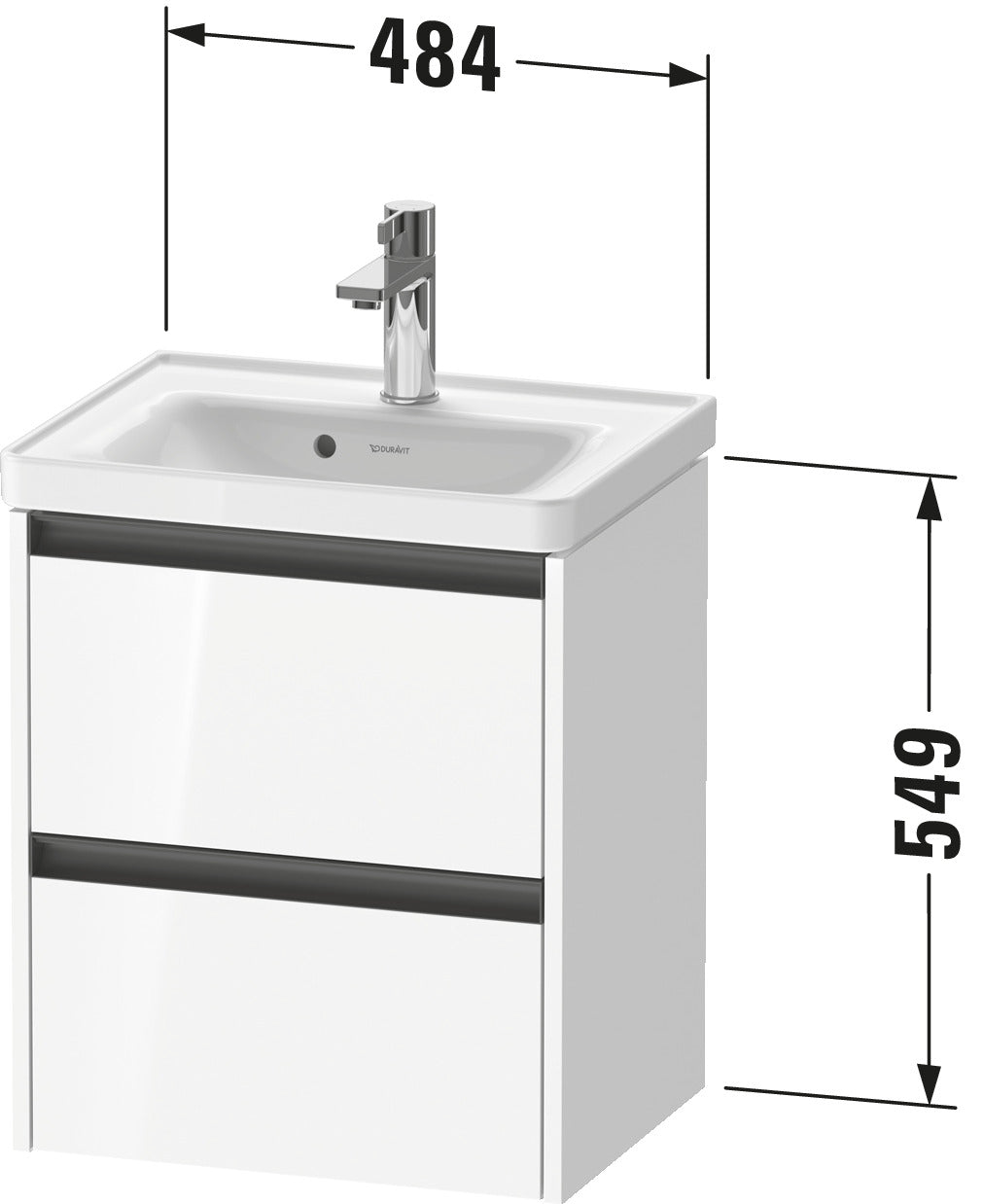 Duravit Ketho.2 Vanity unit wall-mounted