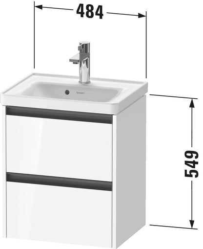 Duravit Ketho.2 Vanity unit wall-mounted
