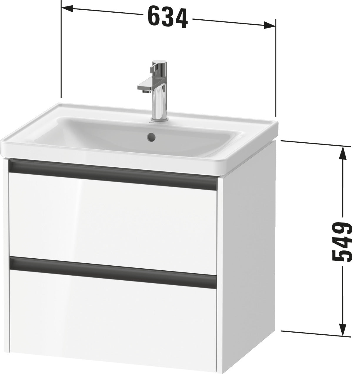 Duravit Ketho.2 Vanity unit wall-mounted
