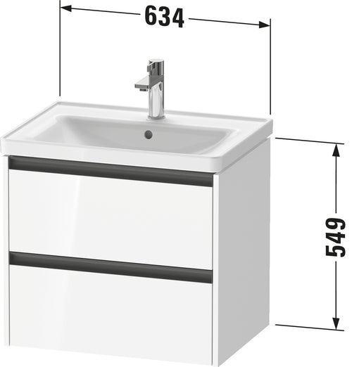 Duravit Ketho.2 Vanity unit wall-mounted