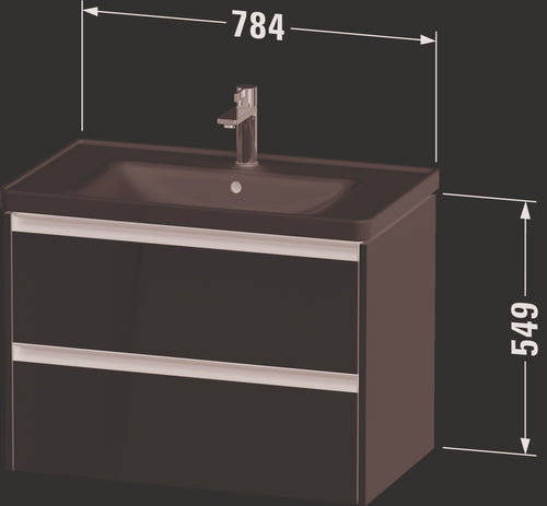 Duravit Ketho.2 Vanity unit wall-mounted
