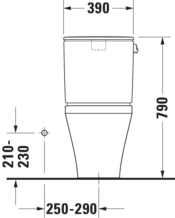 Duravit DuraStyle Two-piece toilet bowl only