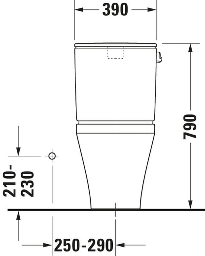 Duravit DuraStyle Two-piece toilet bowl only