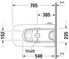 Duravit DuraStyle Two-piece toilet bowl only