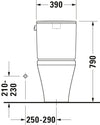 Duravit DuraStyle Two-piece toilet bowl only