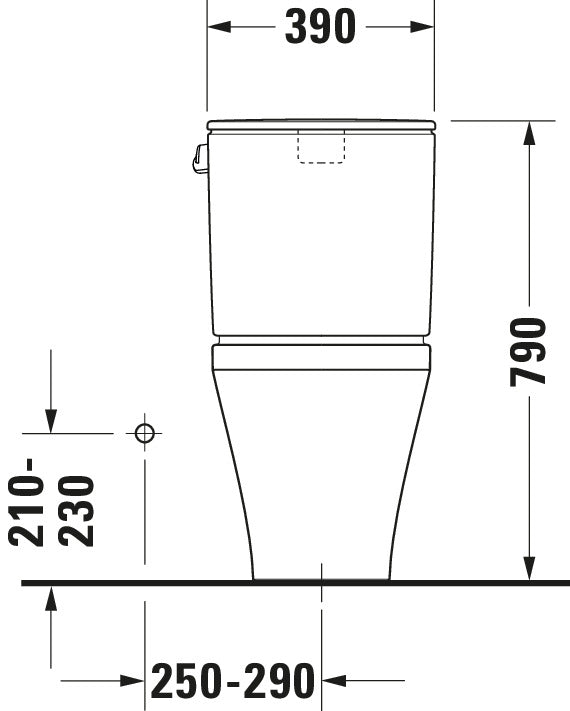Duravit DuraStyle Two-piece toilet bowl only