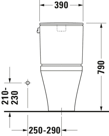 Duravit DuraStyle Two-piece toilet bowl only