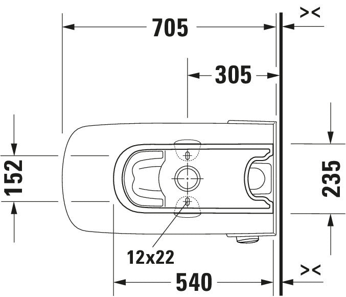Duravit DuraStyle Two-piece toilet bowl only
