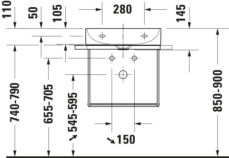 Duravit DuraSquare Metal console